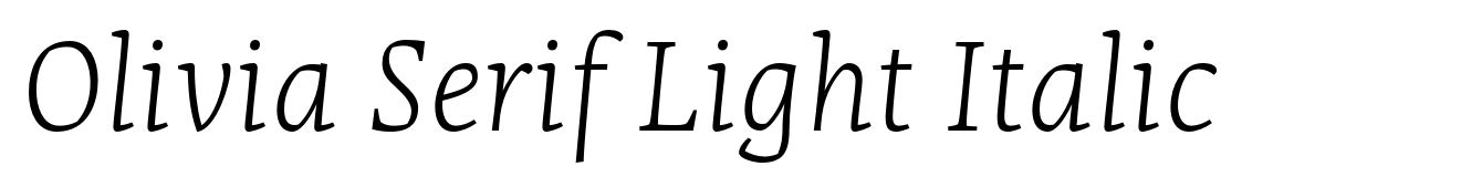 Olivia Serif Light Italic
